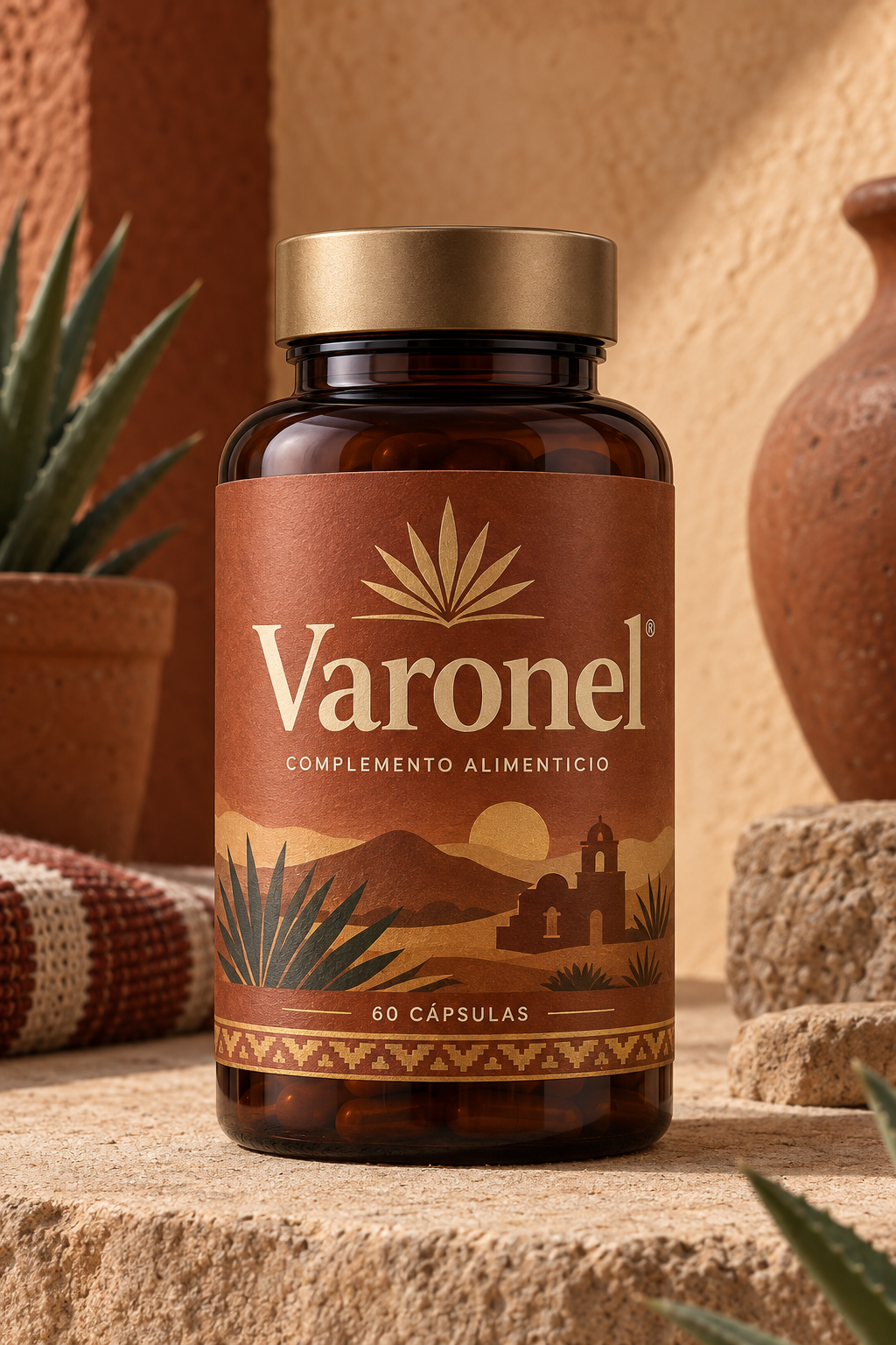 Frasco Varonel, fórmula botánica de 60 cápsulas